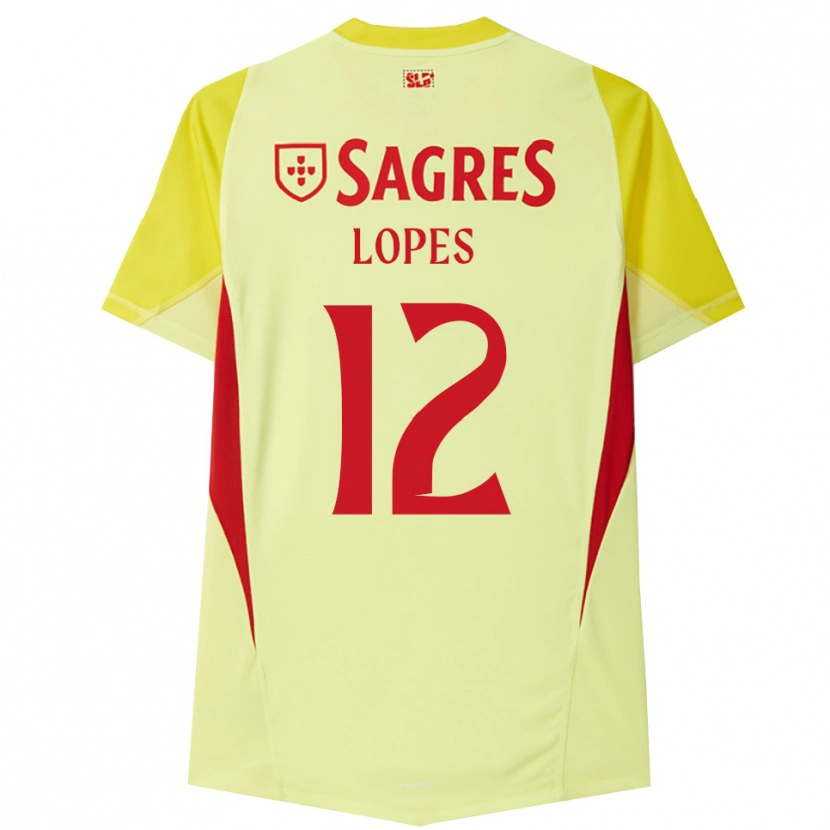 Danxen Męski Leonardo Lopes #12 Żółty Czerwony Koszulka Bramkarska 2025/26