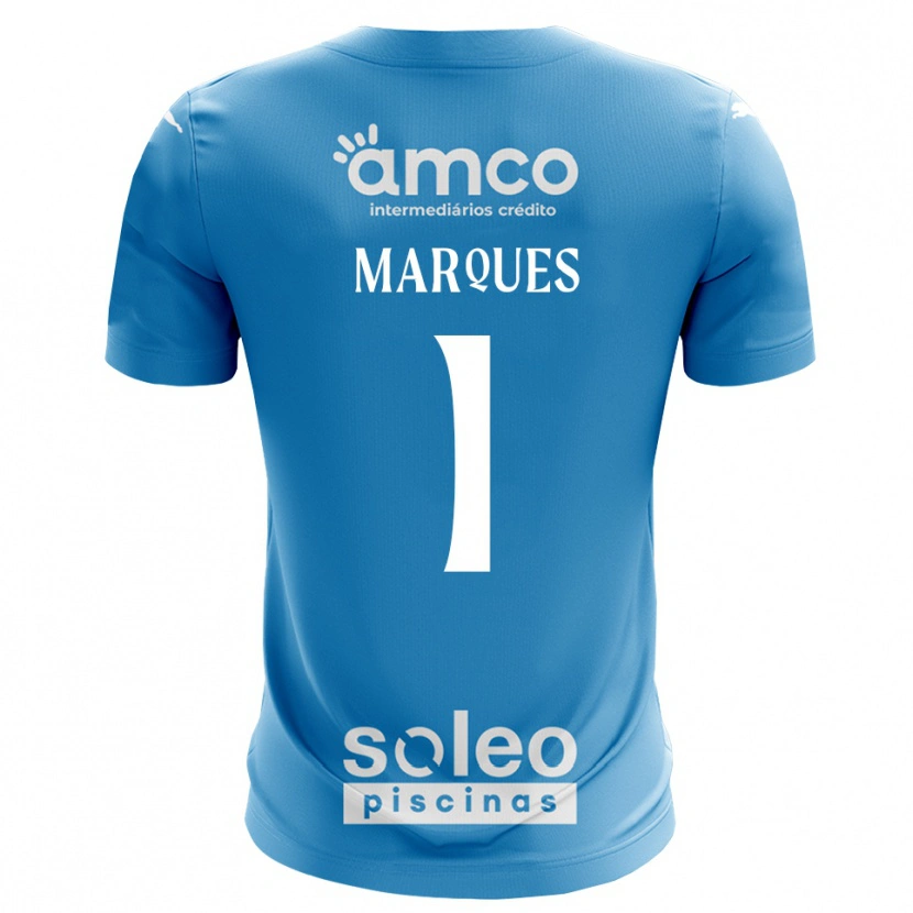 Danxen Męski André Marques #1 Niebieski Biały Koszulka Bramkarska 2025/26