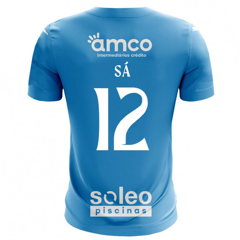 Danxen Męski Tiago Sá #12 Niebieski Biały Koszulka Bramkarska 2025/26