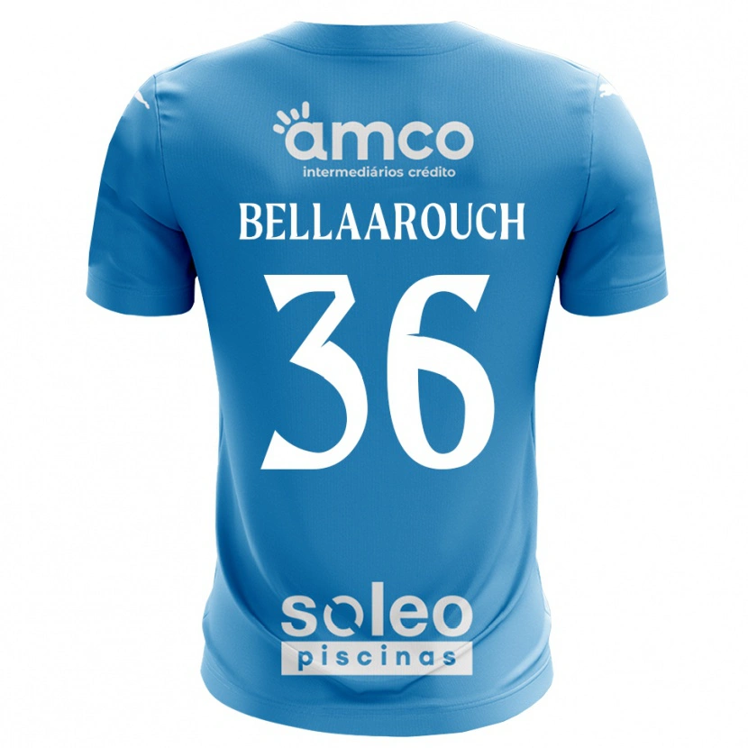 Danxen Męski Alaa Bellaarouch #36 Niebieski Biały Koszulka Bramkarska 2025/26