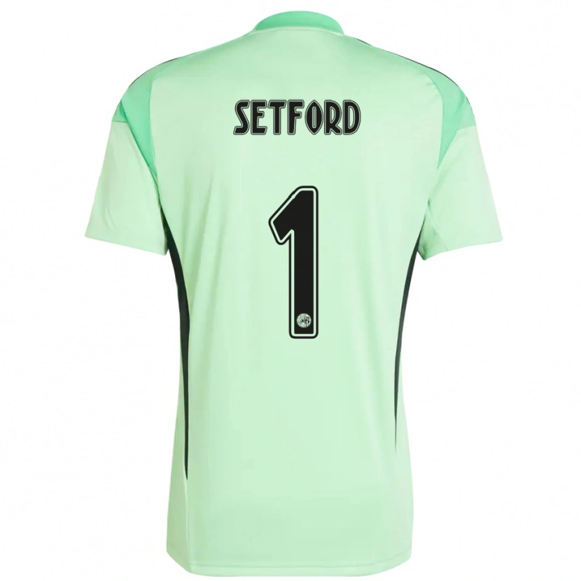 Danxen Męski Charlie Setford #1 Jasnozielony Czarny Koszulka Bramkarska 2025/26