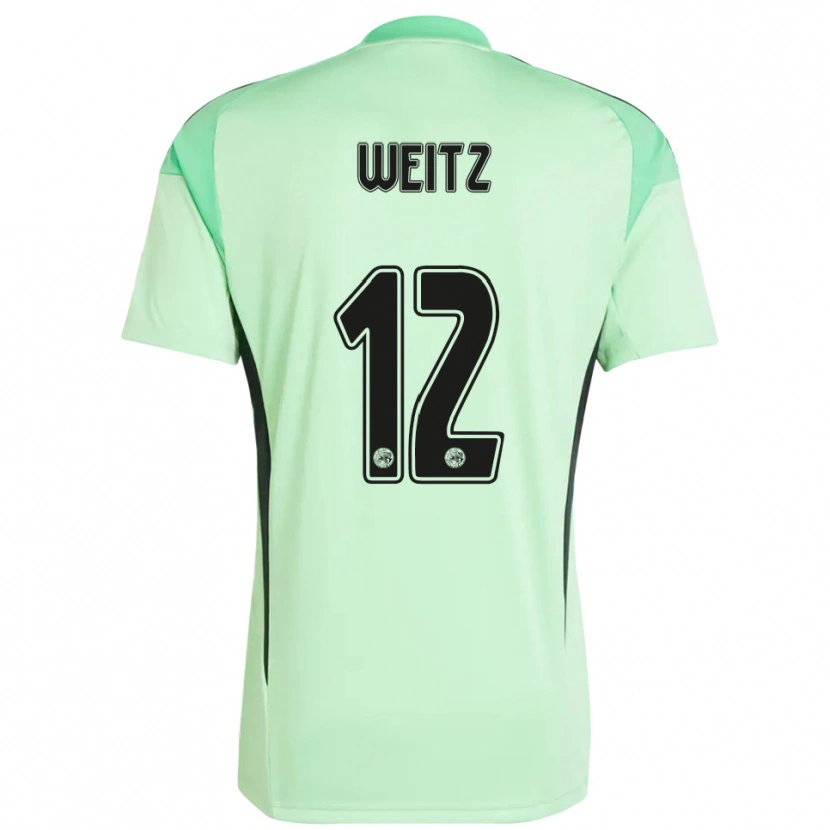 Danxen Męski Axel Weitz #12 Jasnozielony Czarny Koszulka Bramkarska 2025/26
