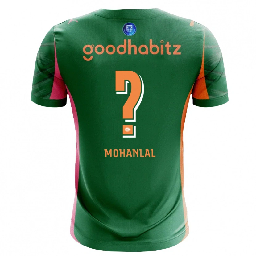 Danxen Męski Pawan Mohanlal #0 Zielony Pomarańczowy Koszulka Bramkarska 2025/26