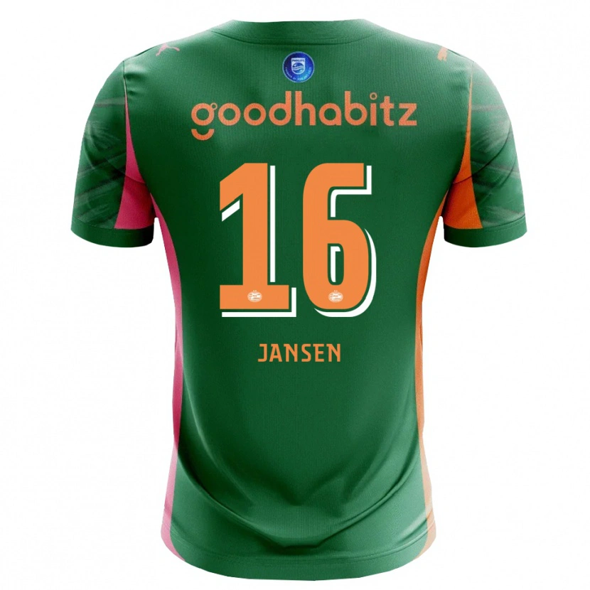 Danxen Męski Sem Jansen #16 Zielony Pomarańczowy Koszulka Bramkarska 2025/26
