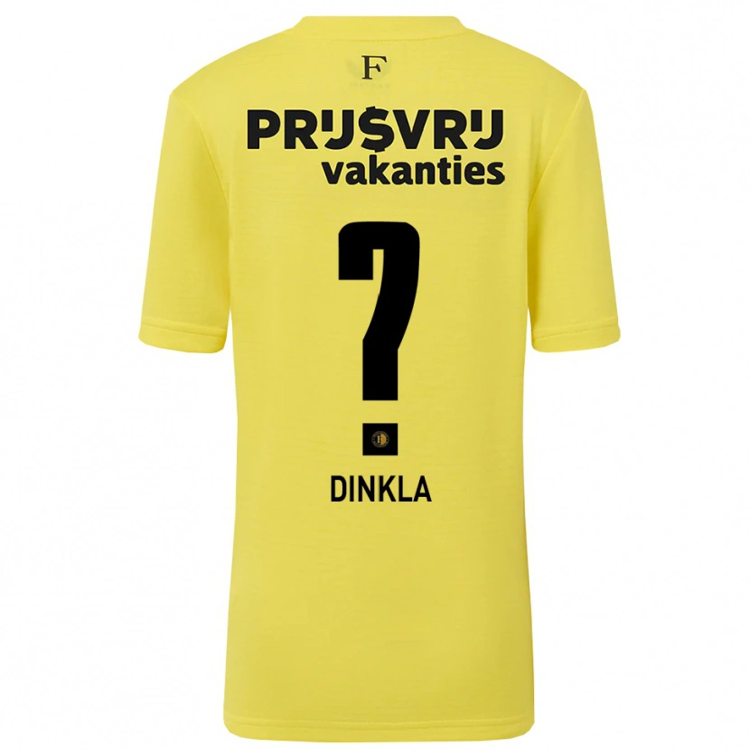 Danxen Męski Claire Dinkla #0 Żółty Czarny Koszulka Bramkarska 2025/26