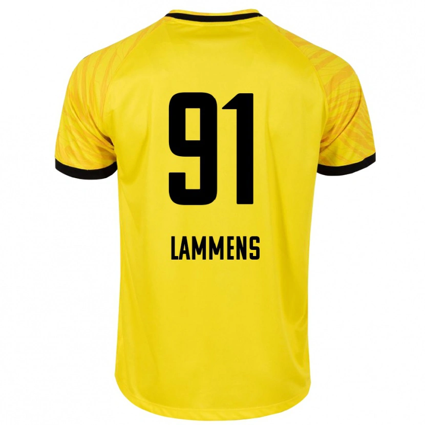 Danxen Męski Senne Lammens #91 Żółty Czarny Koszulka Bramkarska 2025/26