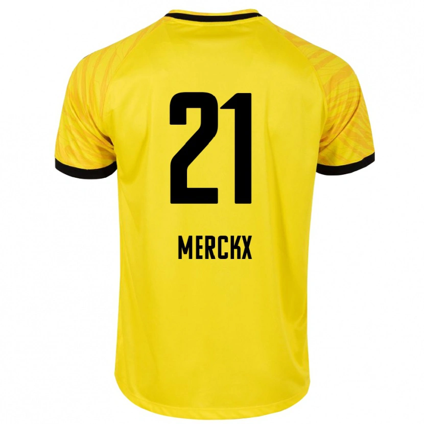Danxen Męski Matti Merckx #21 Żółty Czarny Koszulka Bramkarska 2025/26