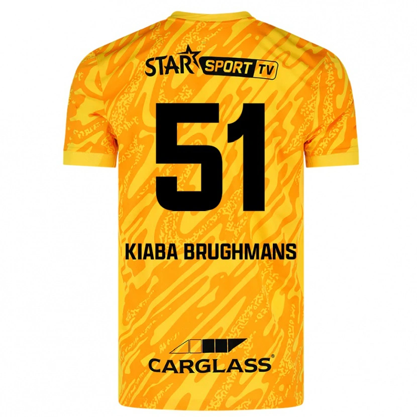 Danxen Męski Lucca Brughmans #51 Pomarańczowy Żółty Czarny Koszulka Bramkarska 2025/26