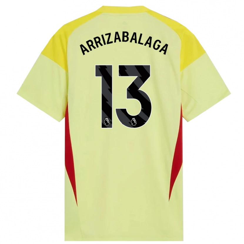 Danxen Męski Kepa Arrizabalaga #13 Żółty Czerwony Czarny Koszulka Bramkarska 2025/26