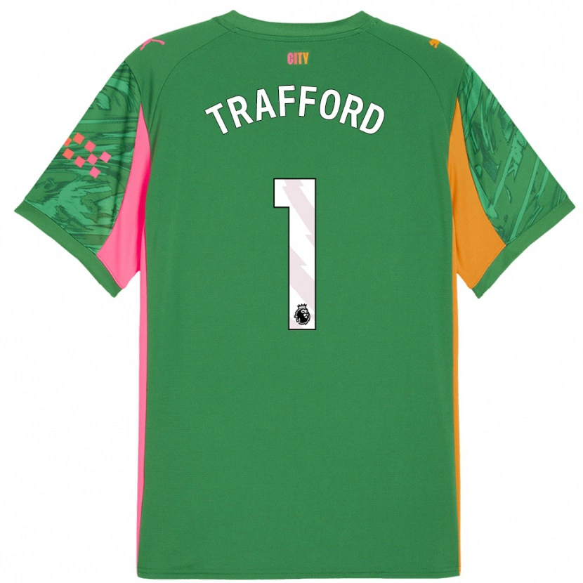 Danxen Męski James Trafford #1 Zielony Pomarańczowy Koszulka Bramkarska 2025/26