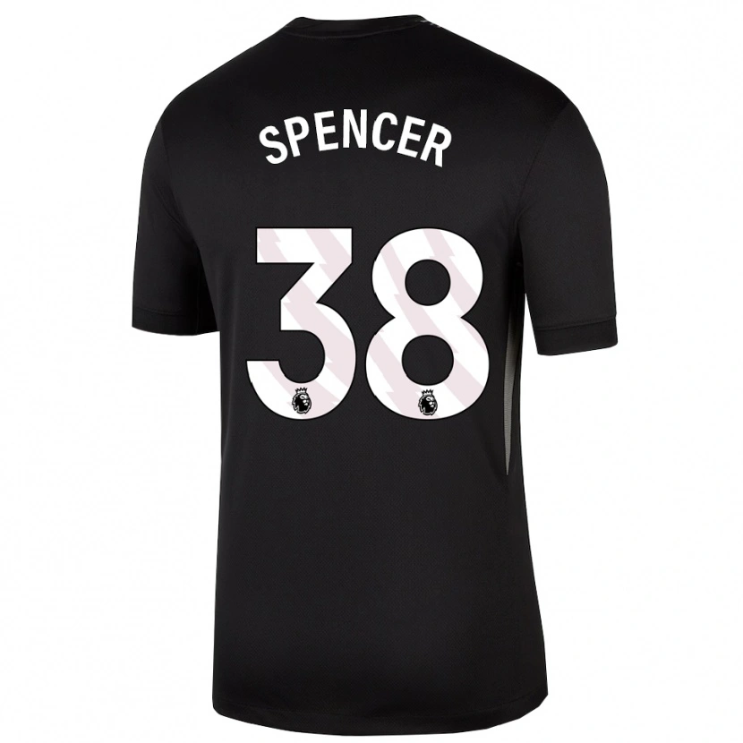 Danxen Męski Becky Spencer #38 Czarny Biały Koszulka Bramkarska 2025/26