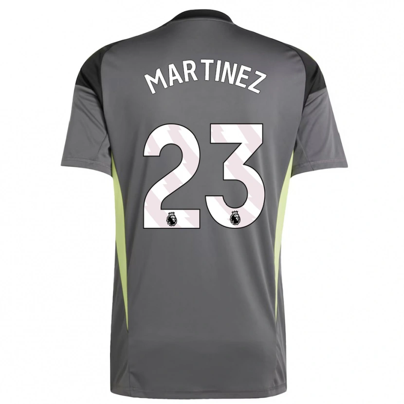 Danxen Męski Emiliano Martínez #23 Ciemnoszary Czarny Koszulka Bramkarska 2025/26