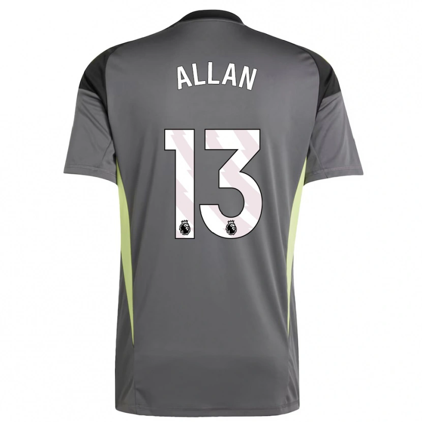 Danxen Męski Jack Allan #13 Ciemnoszary Czarny Koszulka Bramkarska 2025/26