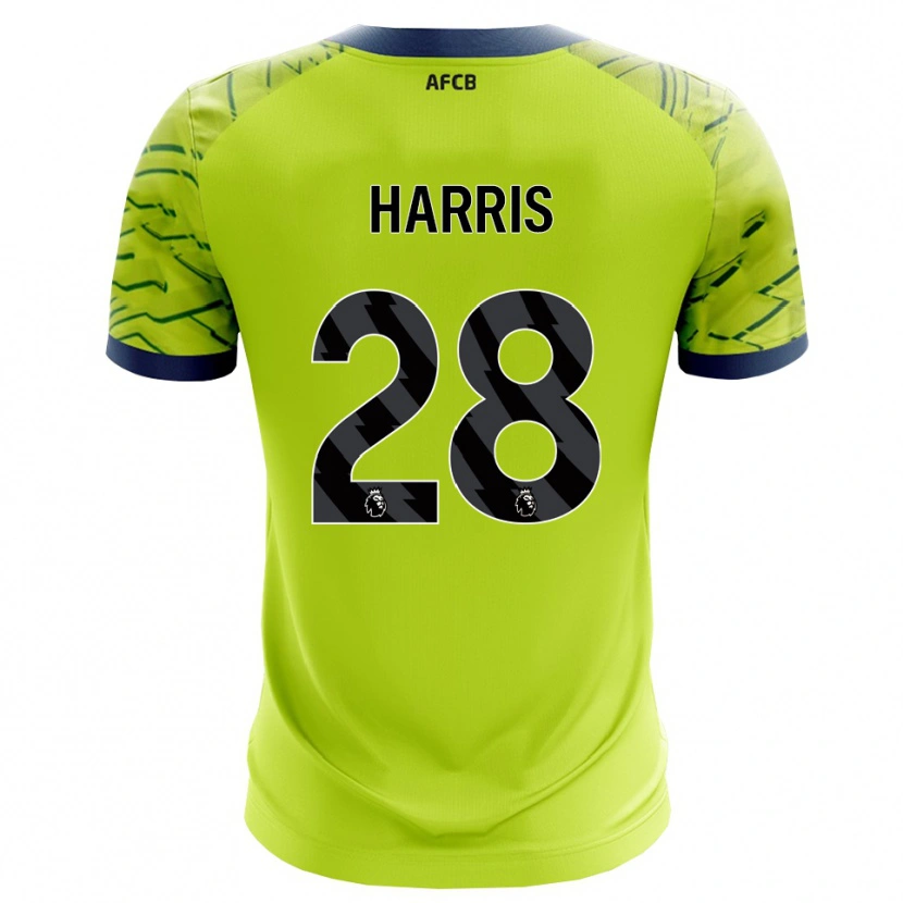 Danxen Męski Charlotte Harris #28 Zielony Żółty Koszulka Bramkarska 2025/26