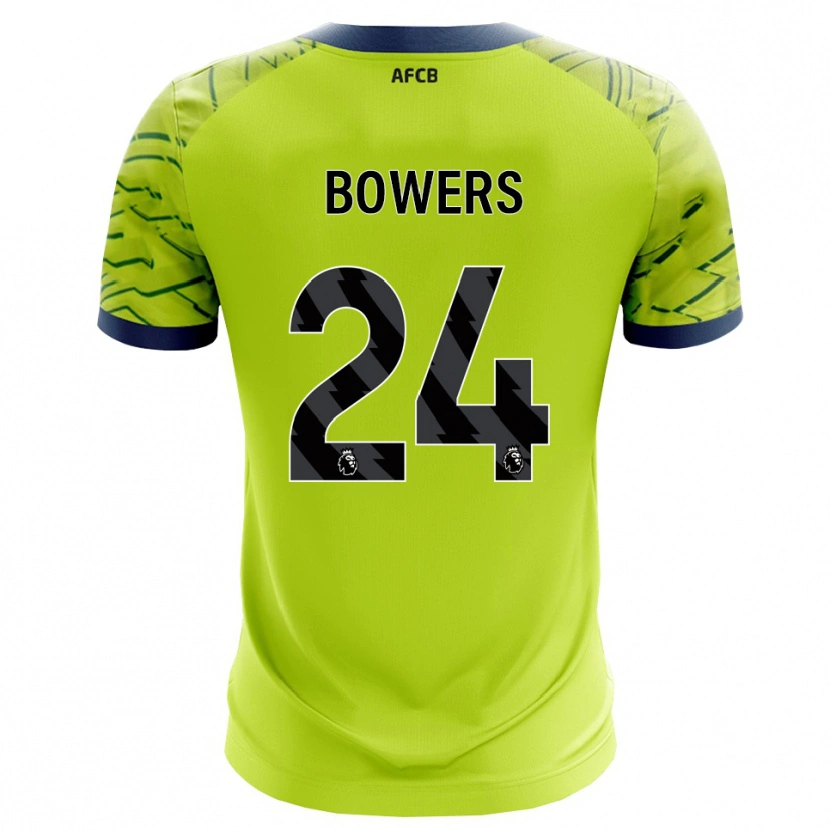 Danxen Męski Kelci Bowers #24 Zielony Żółty Koszulka Bramkarska 2025/26