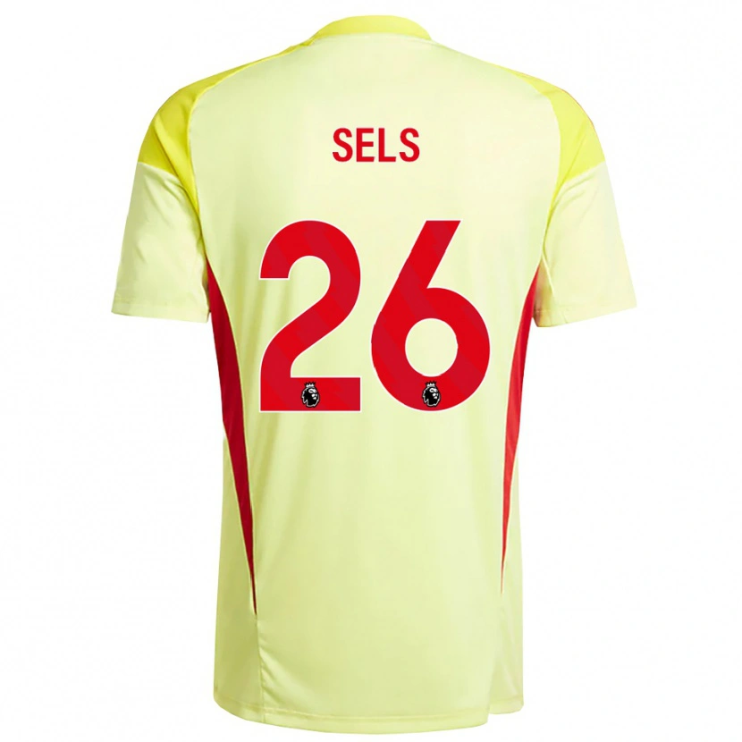 Danxen Męski Matz Sels #26 Jasnożółty Pomarańczowy Koszulka Bramkarska 2025/26