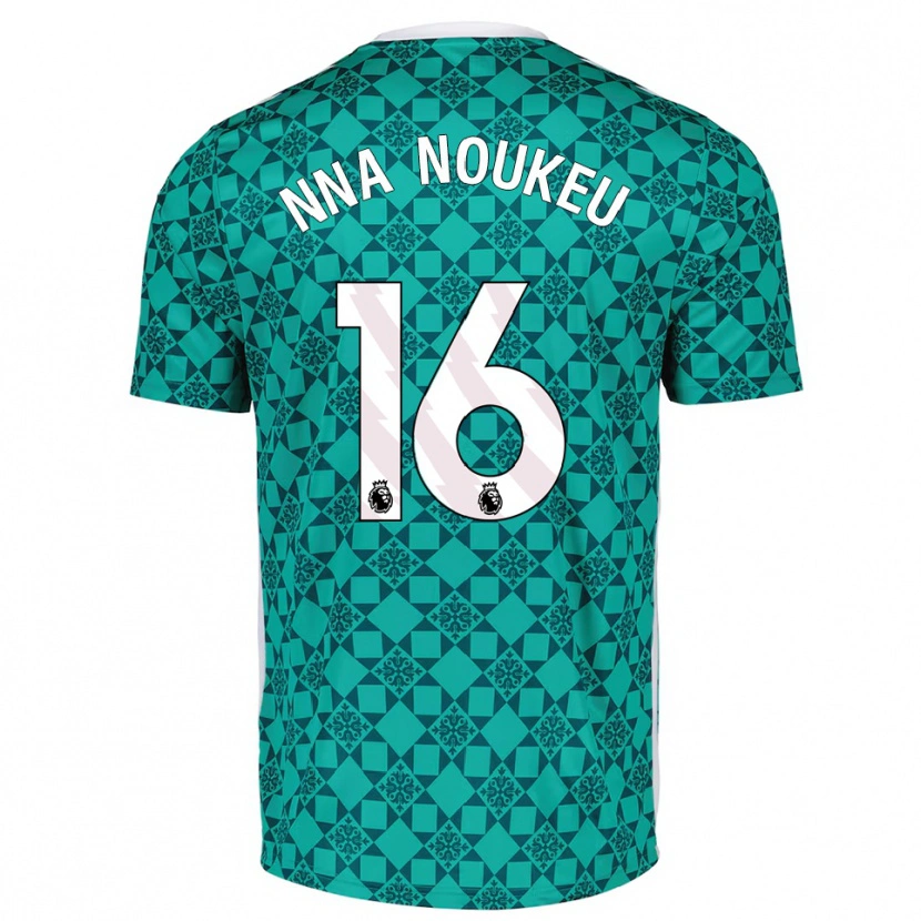Danxen Męski Blondy Nna Noukeu #16 Zielony Biały Koszulka Bramkarska 2025/26