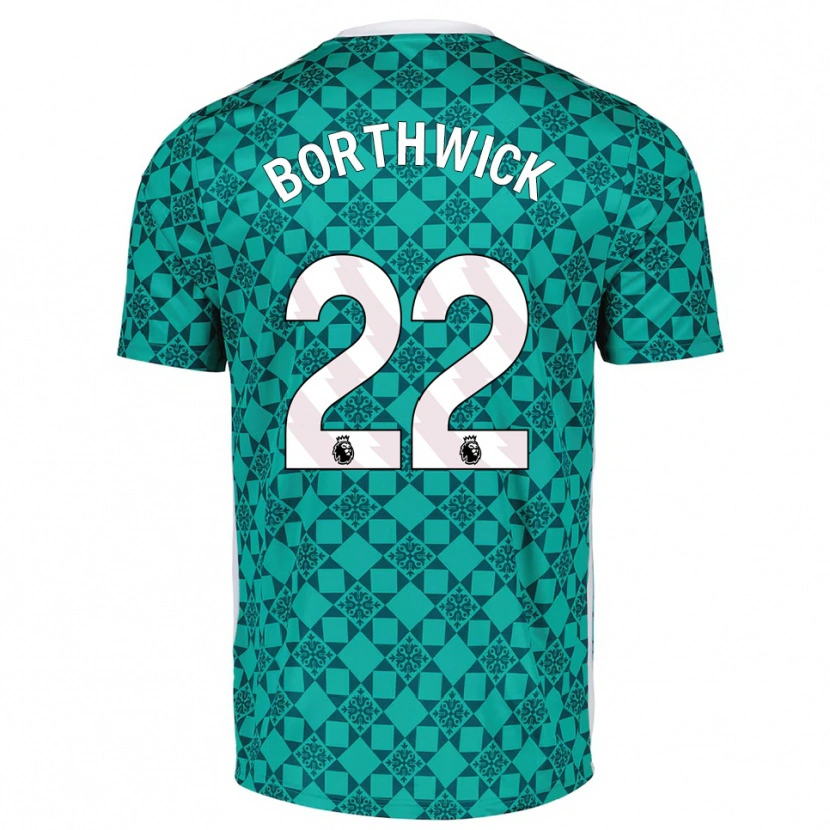 Danxen Męski Megan Borthwick #22 Zielony Biały Koszulka Bramkarska 2025/26