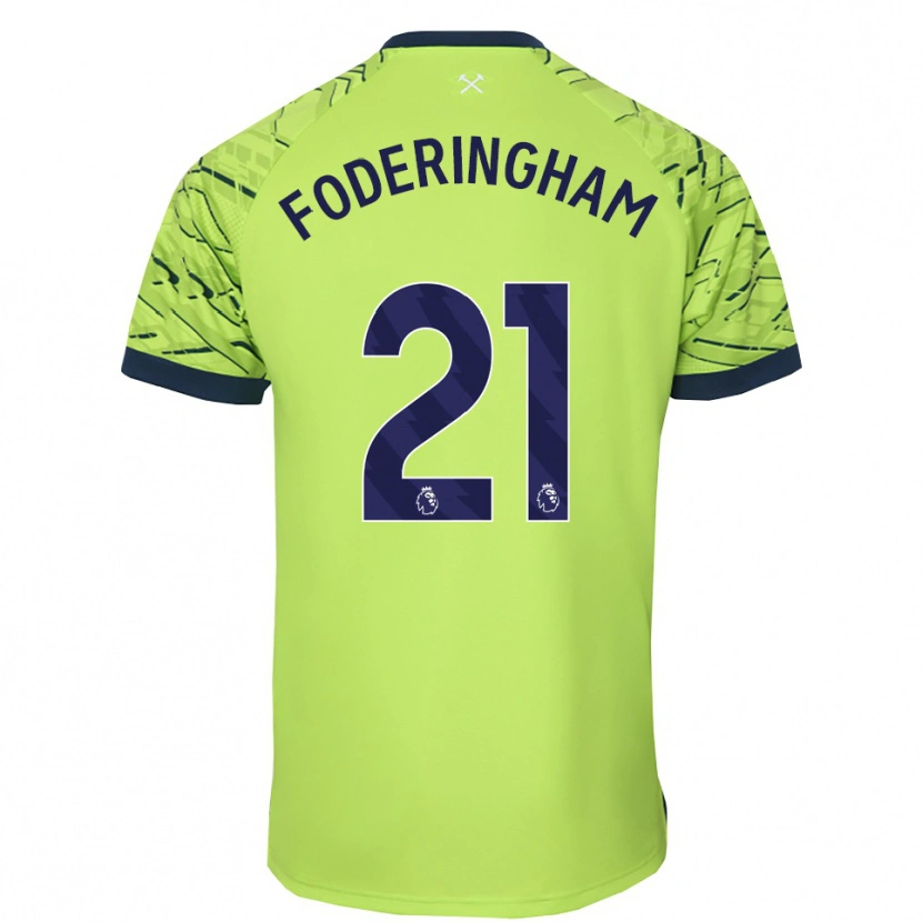 Danxen Męski Wes Foderingham #21 Fluorescencyjny Zielony Koszulka Bramkarska 2025/26