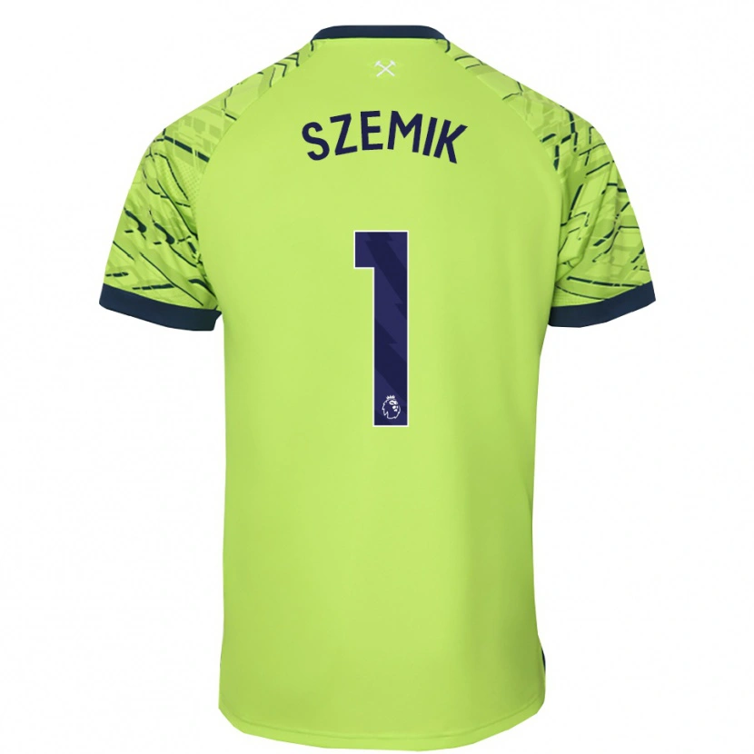 Danxen Męski Kinga Szemik #1 Fluorescencyjny Zielony Koszulka Bramkarska 2025/26