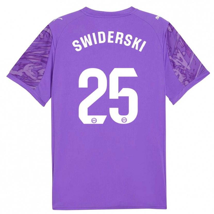 Danxen Męski Grégoire Swiderski #25 Fioletowo Biały Koszulka Bramkarska 2025/26