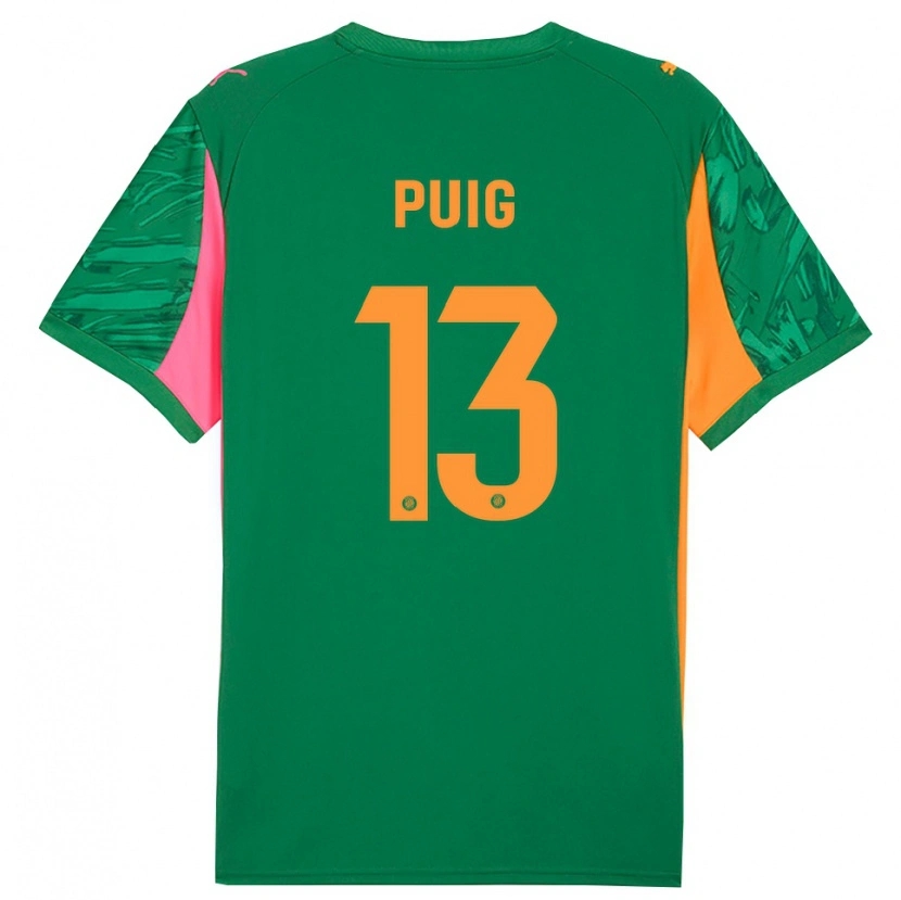 Danxen Męski Sergi Puig #13 Zielono Pomarańczowy Koszulka Bramkarska 2025/26
