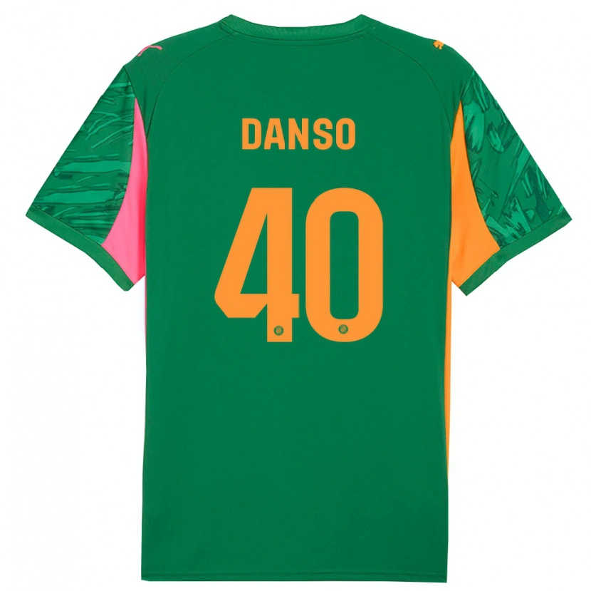 Danxen Męski Jordi Danso #40 Zielono Pomarańczowy Koszulka Bramkarska 2025/26