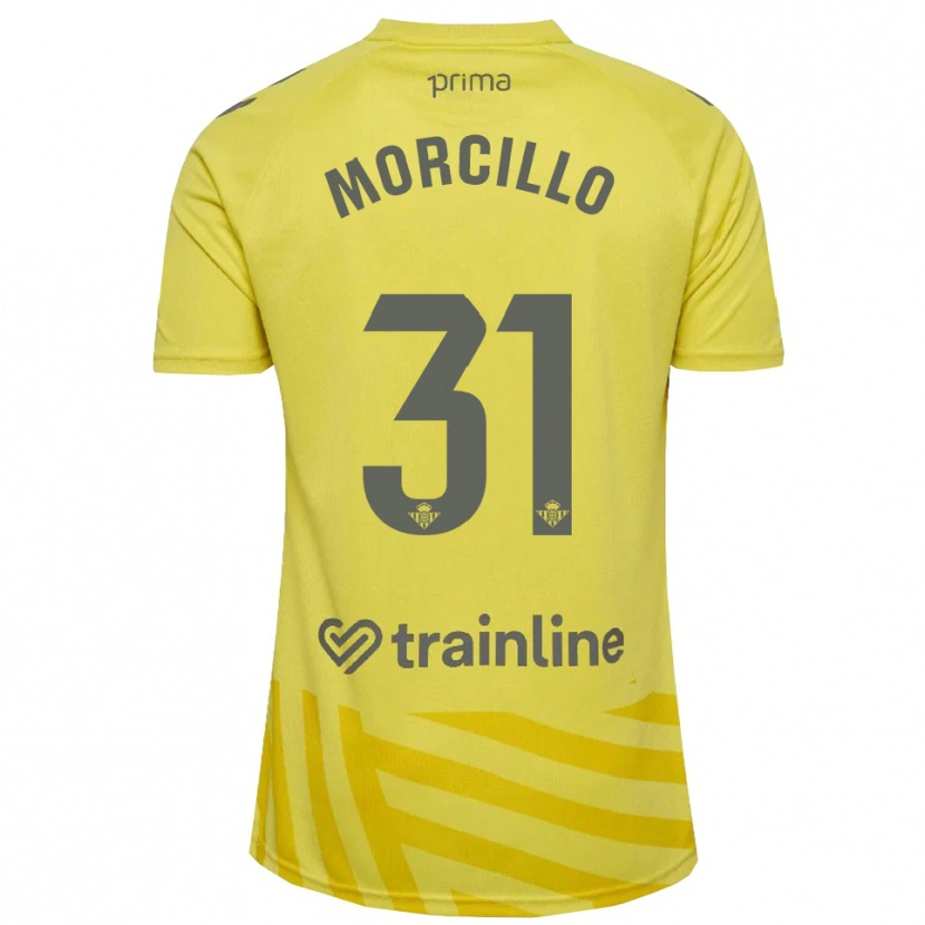 Danxen Męski Ana Morcillo #31 Żółto Szary Koszulka Bramkarska 2025/26