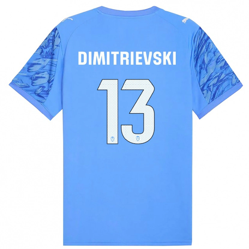 Danxen Męski Stole Dimitrievski #13 Niebiesko Biały Koszulka Bramkarska 2025/26