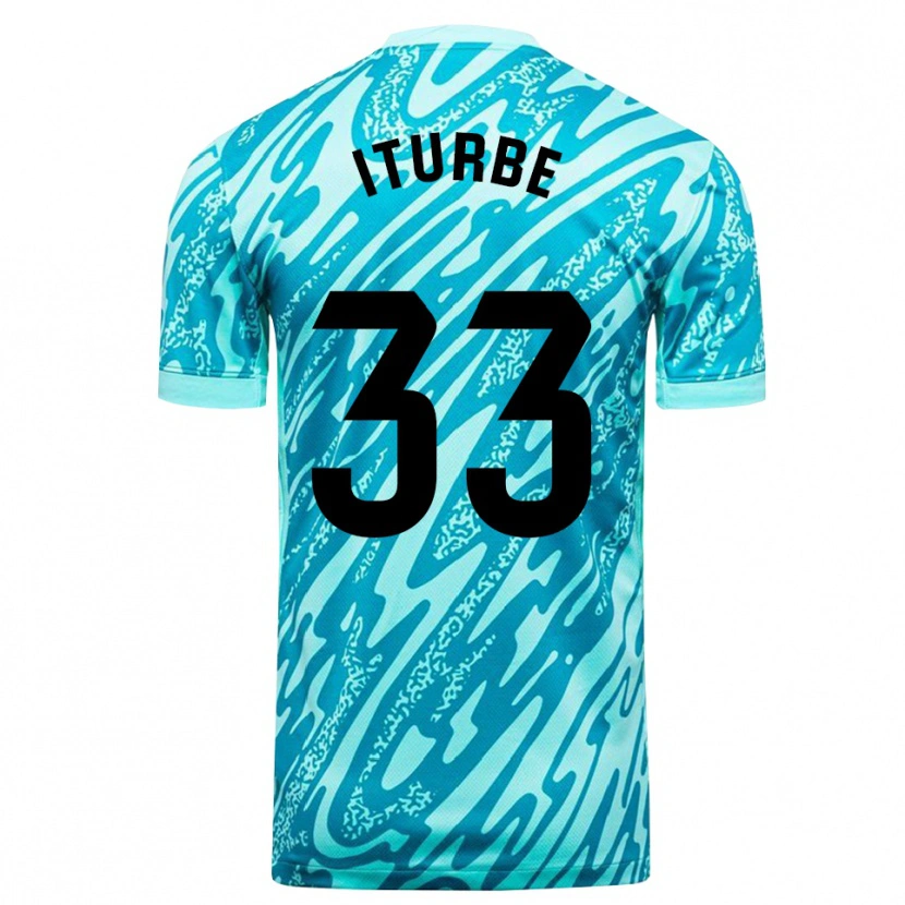 Danxen Męski Alejandro Iturbe #33 Błękitny Biały Koszulka Bramkarska 2025/26