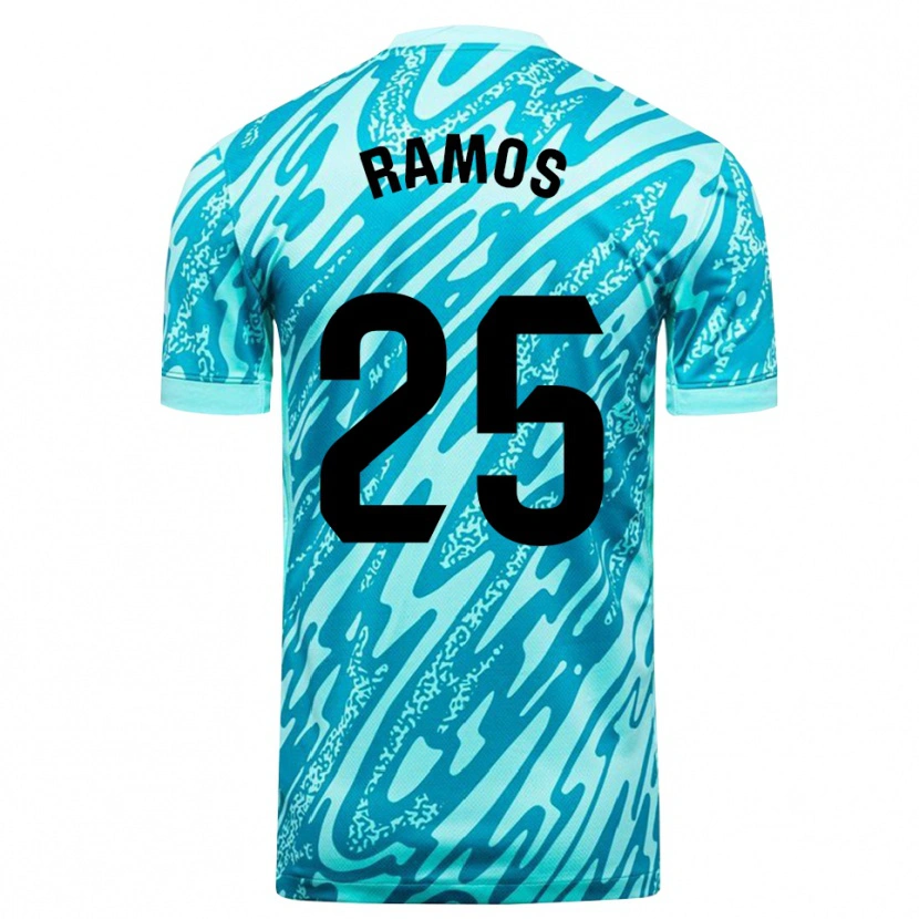 Danxen Męski Alejandro Ramos #25 Błękitny Biały Koszulka Bramkarska 2025/26