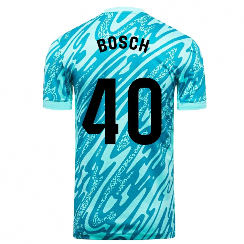 Danxen Męski Owen Bosch #40 Błękitny Biały Koszulka Bramkarska 2025/26