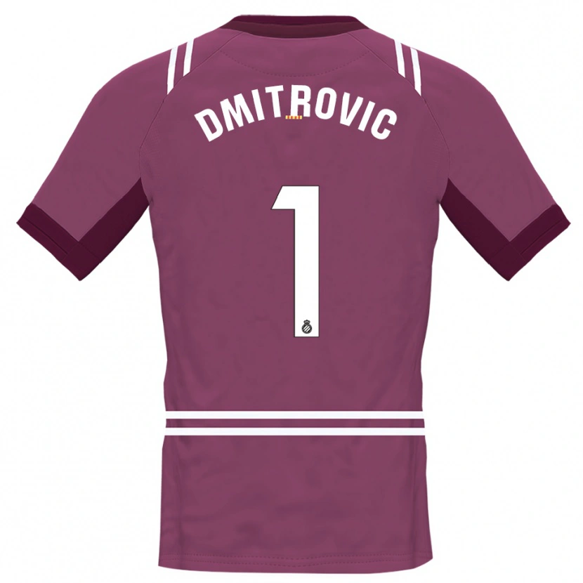 Danxen Męski Marko Dmitrovic #1 Bordowo Biały Koszulka Bramkarska 2025/26