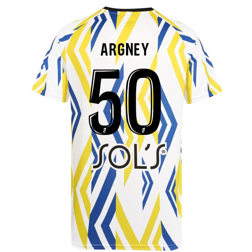 Danxen Męski Paul Argney #50 Biało Czerwono Niebieski Koszulka Bramkarska 2025/26