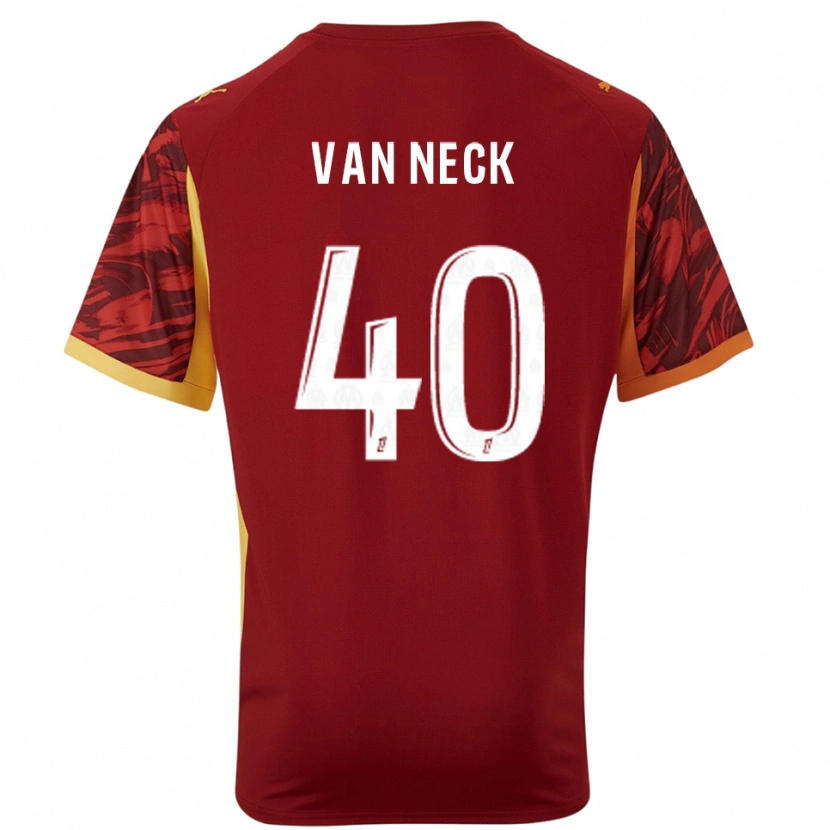 Danxen Męski Jelle Van Neck #40 Bordowo Brązowy Koszulka Bramkarska 2025/26