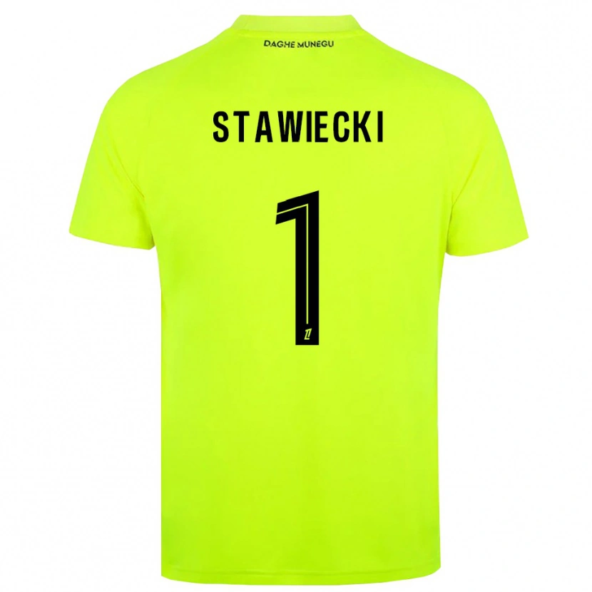 Danxen Męski Jules Stawiecki #1 Fluorescencyjnie Zielono Czarny Koszulka Bramkarska 2025/26