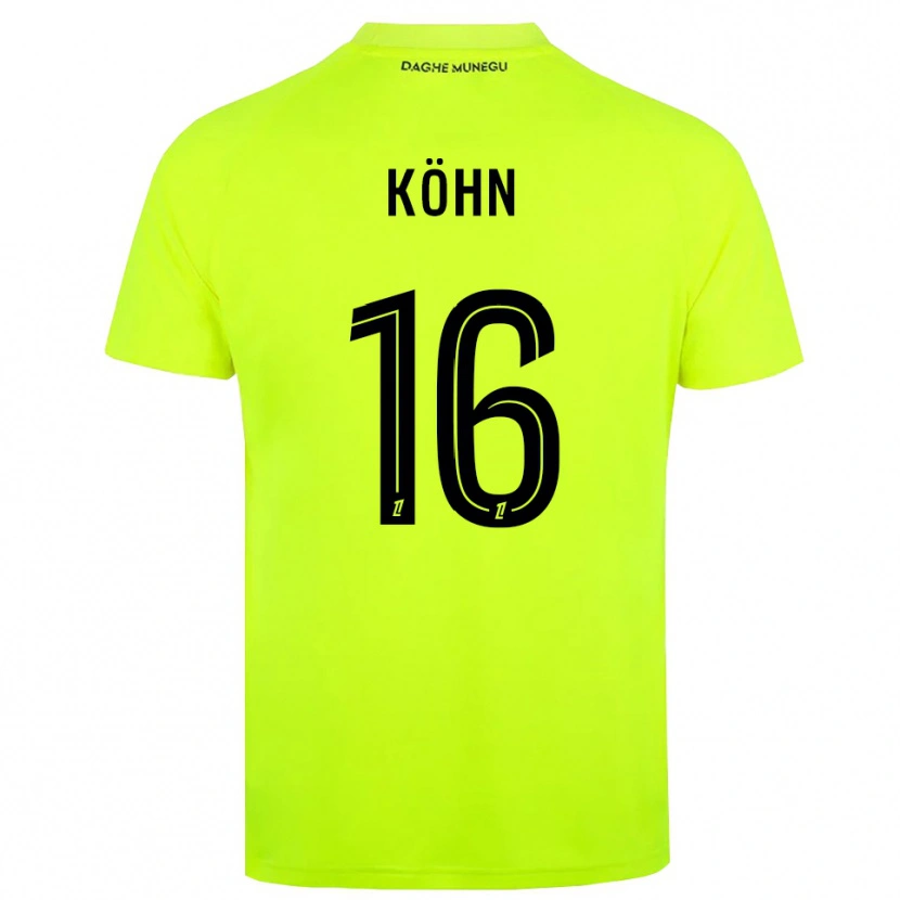Danxen Męski Philipp Köhn #16 Fluorescencyjnie Zielono Czarny Koszulka Bramkarska 2025/26