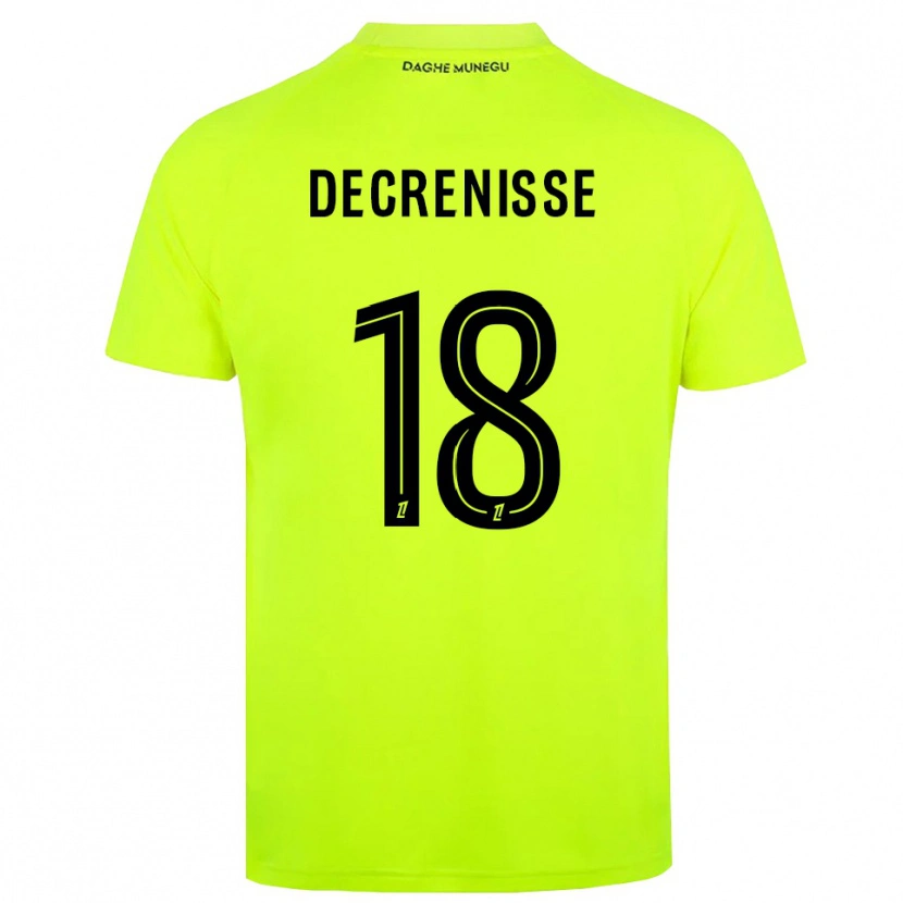 Danxen Męski Axel Decrenisse #18 Fluorescencyjnie Zielono Czarny Koszulka Bramkarska 2025/26