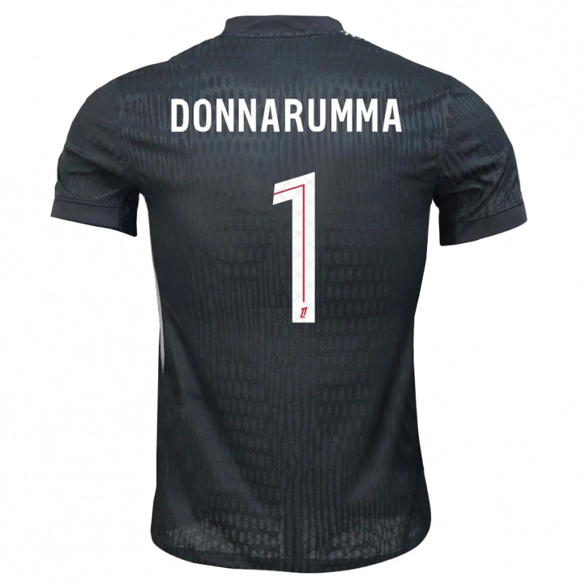 Danxen Męski Gianluigi Donnarumma #1 Ciemno Szaro Czarny Koszulka Bramkarska 2025/26