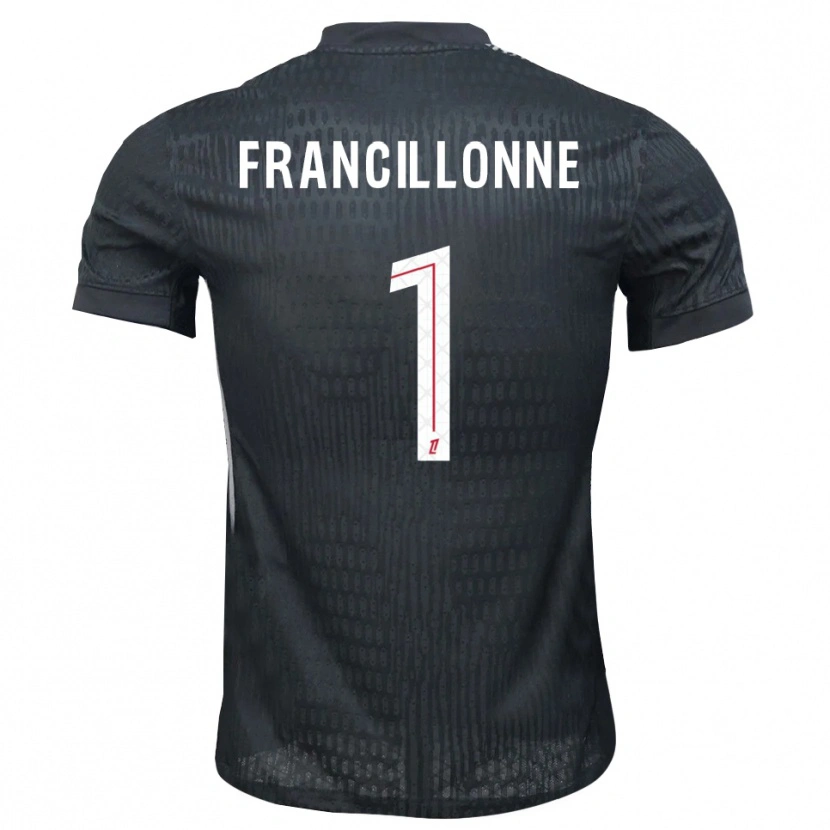 Danxen Męski Bryan Francillonne #1 Ciemno Szaro Czarny Koszulka Bramkarska 2025/26