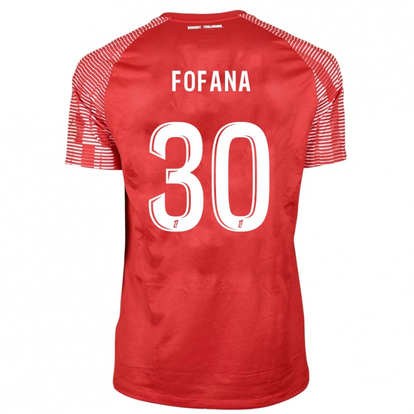 Danxen Męski Yahia Fofana #30 Czerwono Biały Koszulka Bramkarska 2025/26