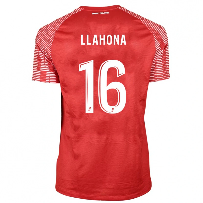 Danxen Męski Yann Llahona #16 Czerwono Biały Koszulka Bramkarska 2025/26