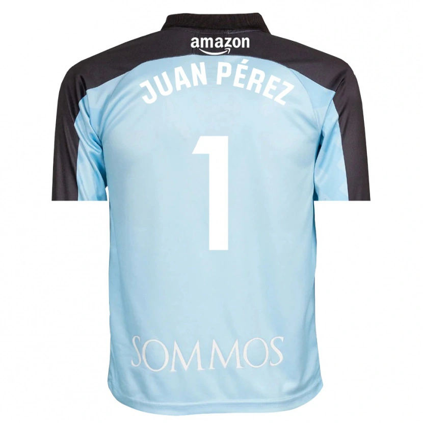 Danxen Męski Juan Pérez #1 Jasno Niebiesko Czarny Koszulka Bramkarska 2025/26