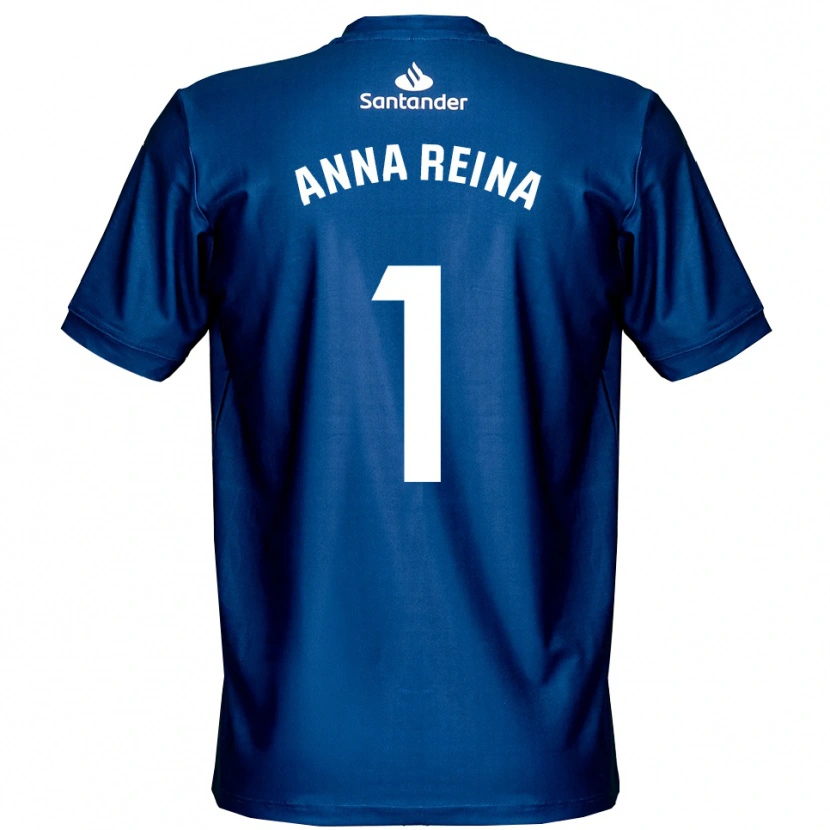 Danxen Męski Anna Reina Toro #1 Królewsko Niebieski Biały Koszulka Bramkarska 2025/26