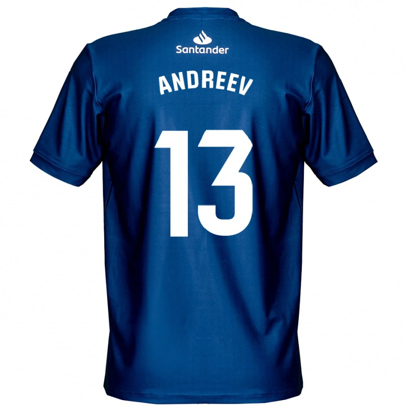 Danxen Męski Plamen Andreev #13 Królewsko Niebieski Biały Koszulka Bramkarska 2025/26