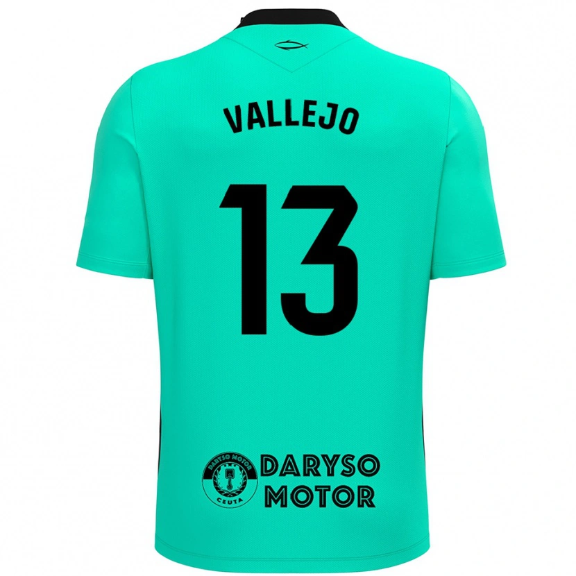 Danxen Męski Guillermo Vallejo #13 Turkusowo Czarny Koszulka Bramkarska 2025/26