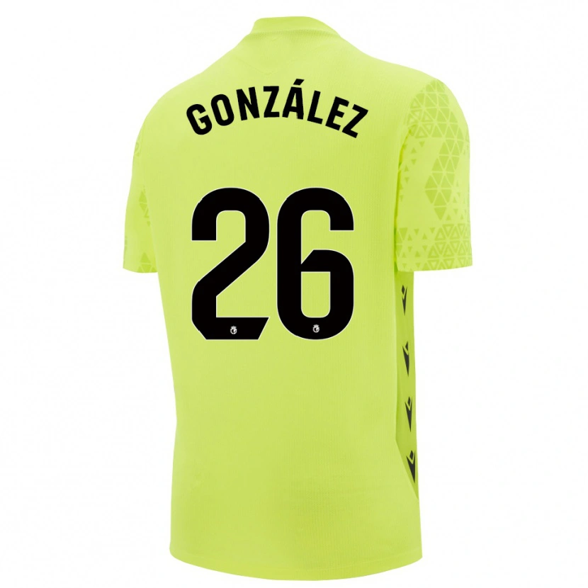 Danxen Męski Diego González #26 Żółto Zielono Czarny Koszulka Bramkarska 2025/26