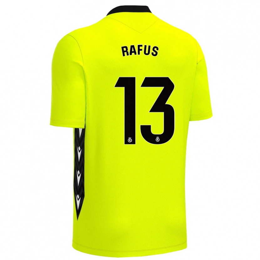 Danxen Męski Arnau Rafús #13 Żółto Zielono Czarny Koszulka Bramkarska 2025/26