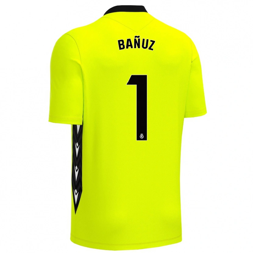 Danxen Męski Miguel Bañuz #1 Żółto Zielono Czarny Koszulka Bramkarska 2025/26