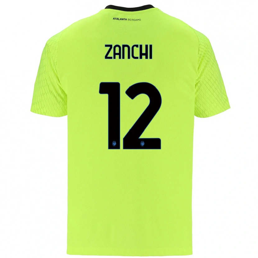 Danxen Męski Edoardo Zanchi #12 Zielony Żółty Czerwony Koszulka Bramkarska 2025/26